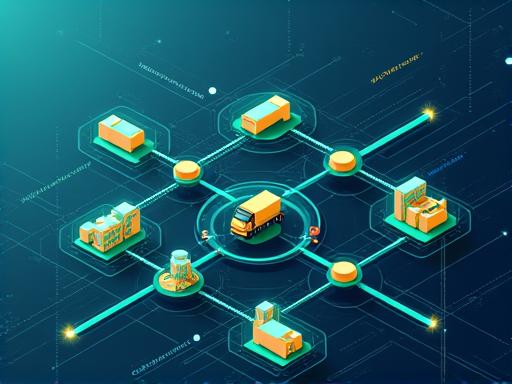Logistics network flow, illustrating supply chain efficiency